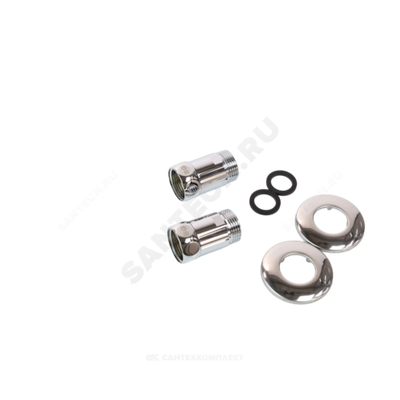 Соединитель для полотенцесушителя латунь Ду 25х20 1"x3/4" нак/гайка/НР прямой хром Элит-Металл SG731SCH1005