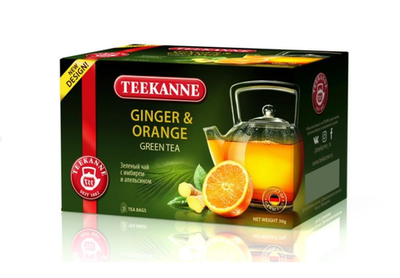 Чай зеленый Teekanne Ginger & Orange в пакетиках 1,5 г х 20 шт