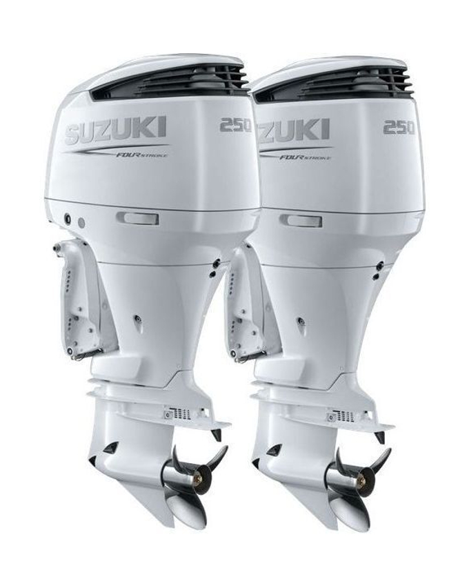 Спарка из 2 моторов Suzuki DF250APX, белые