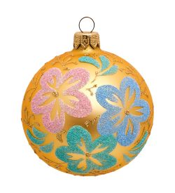 Элита НФШ-1276 Набор ел.украшений Шар 2шт «Цветы» 80 мм