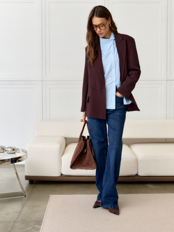 Рубашка с крупным воротником-стойкой