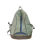 DELIXIONG Nylon Backpack Regular Unisex Gray/Green
