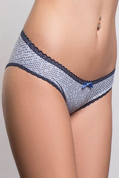 Женские трусики из хлопка с мелким узором (Размер: L) (Цвет: голубой)