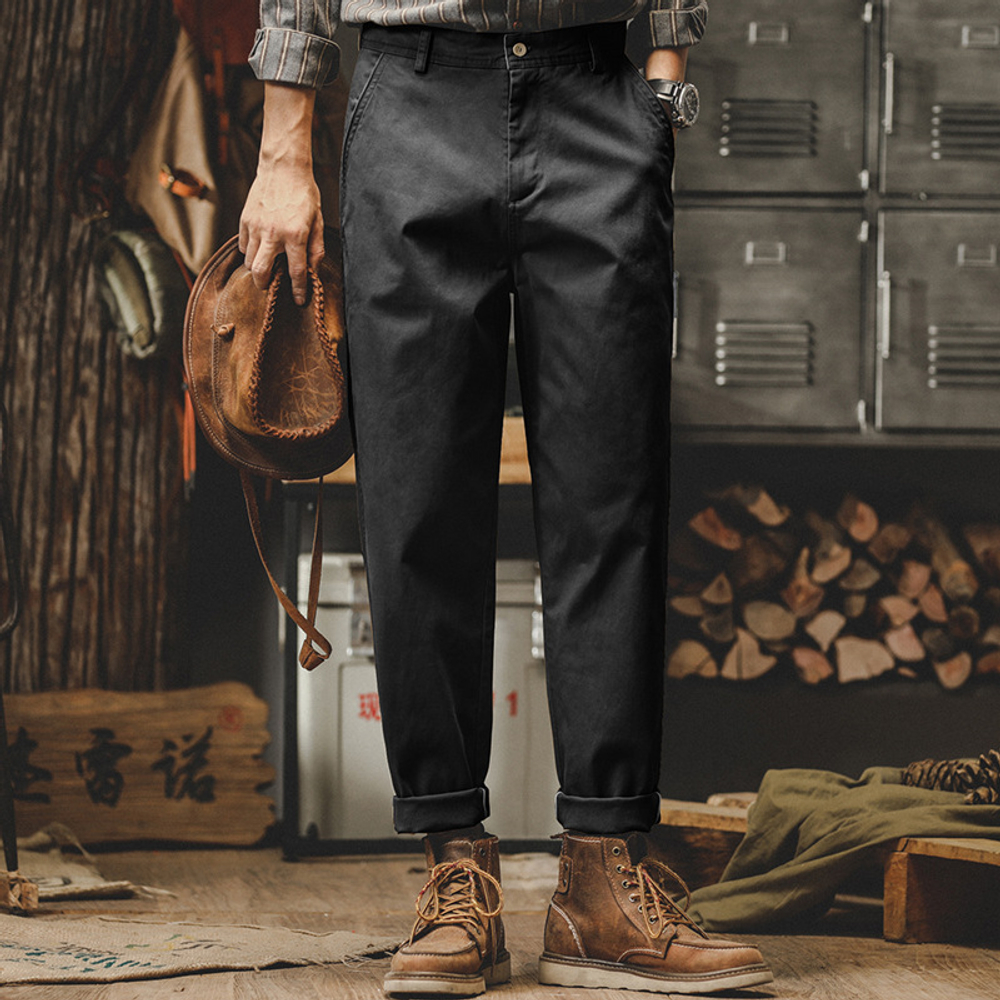 Американские тяжелые ретро-брюки Amy Kaki. Мужские весенние и осенние хаки комбинезоны Мужские осенние конусообразные повседневные брюки