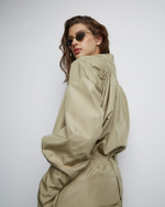 Комбинезон из шелка хаки