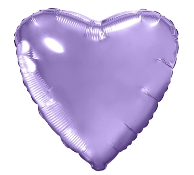 Шар (45 см) сердце, сиреневый
