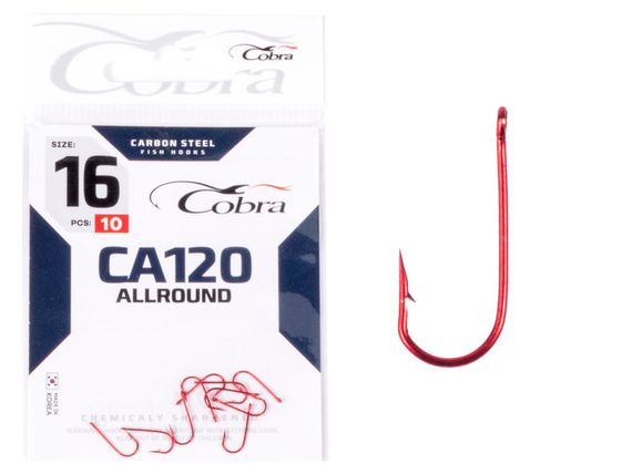 Крючки Cobra ALLROUND CA120  №16, 10 шт.