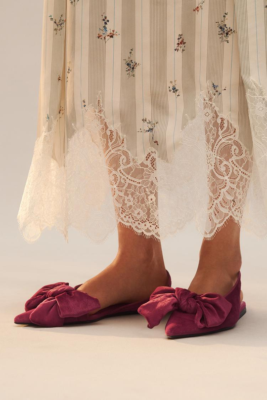 ZARA БАРХАТНЫЕ ТУФЛИ - LIMITED EDITION, РОЗОВЫЙ