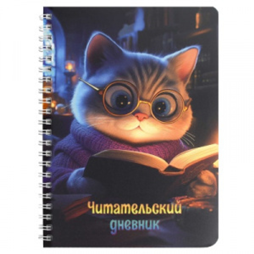 Читательский дневник арт. 70537 КОТ С КНИГОЙ / гребень