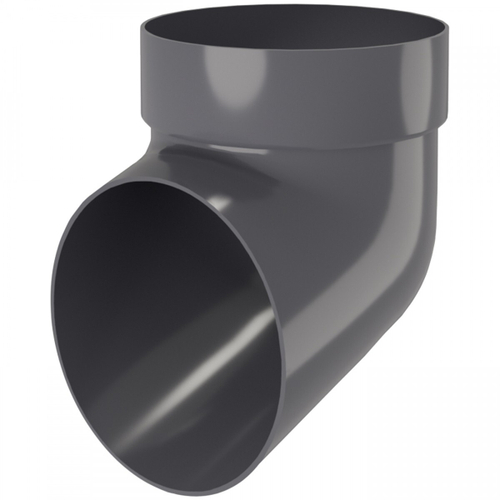 Колено сливное ПВХ стандарт графит GL