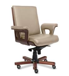 Кресло для руководителя Cadis B бежевая кожа