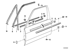 BMW E30 Купе резинка наружная на дверь левая ПП и ВП