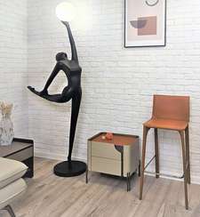 Барный стул Saddle 74 см, коричневая кожа