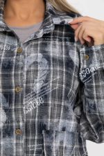 Рубашка хлопковая Шэрри (серо-синяя) Б14306-18М LT Collection