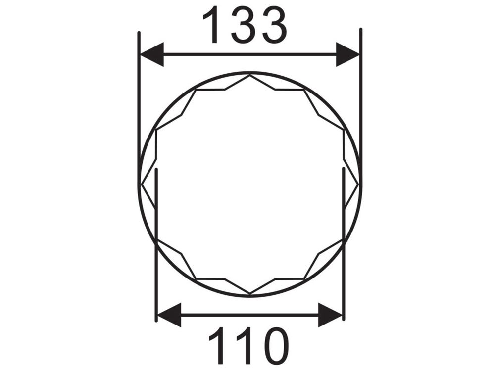 JTC-5250 Головка ступичная SW36х110мм 12-ти гранная (Iveco) l=118мм