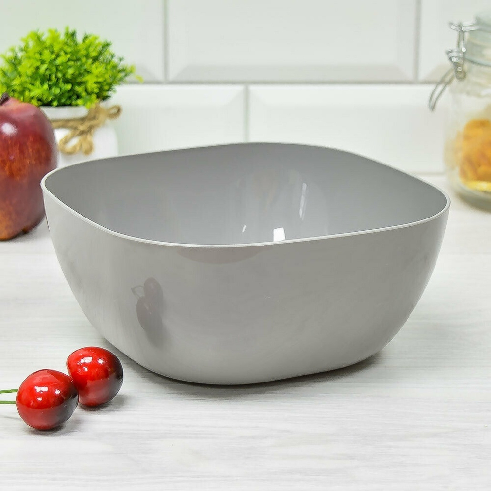 Салатник 2л "Смарт", пыльно-серый