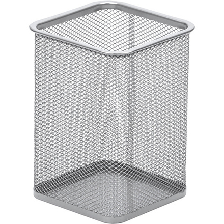 Подставка-стакан Attache 142х102x102мм квадратная металл сетка серебро