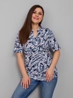 Блузка БЛ-122/индиго-этника