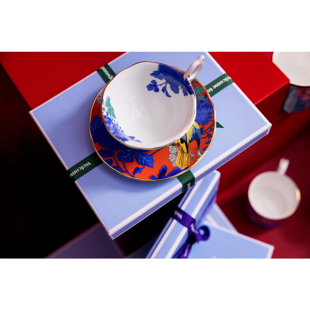 Wedgwood Чайная чашка Wonderlust 140 мл с блюдцем Золотой попугай 1057271
