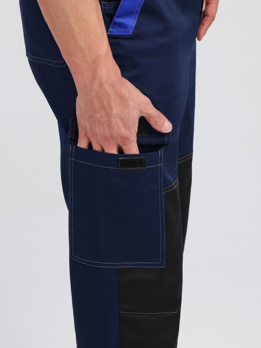 Костюм ProfLineBase-2 (тк.Твил,210) п/к, т.синий/черный/васильковый