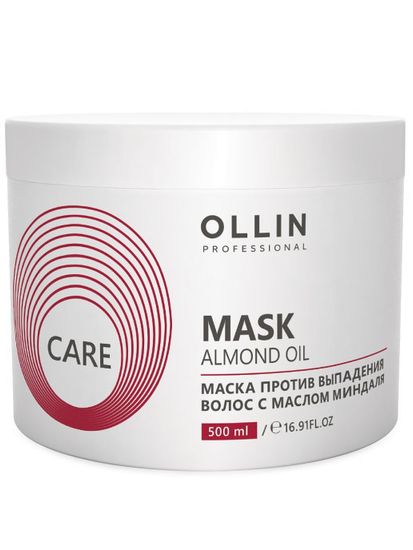 Маска против выпадения волос с маслом миндаля OLLIN Care, 500 мл.