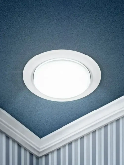 Светильник потолочный встраиваемый точечный ЭРА KL70 WH /1 декоративный на кухню, в детскую комнату, в спальню, в коридор, в прихожую / Спот потолочный Gx53 тонкий, 220V, 13W, белый