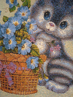 Декоративный гобеленовый чехол для интерьерной подушки Китти 38*38