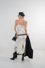 Платье атласное с кружевом LUMA