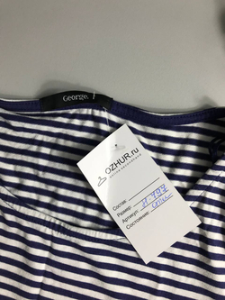 Платье GEORGE простое, из вискозы в стильную полоску 44 размер