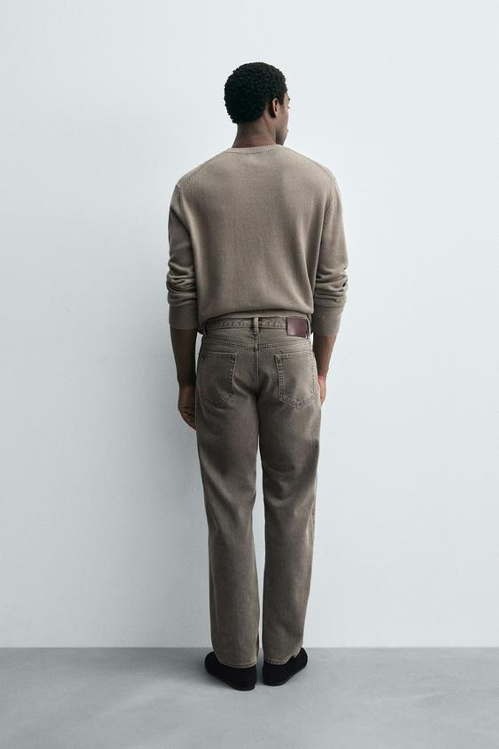 ZARA ДЖИНСЫ STRAIGHT FIT, РЫЖЕВАТО-КОРИЧНЕВЫЙ