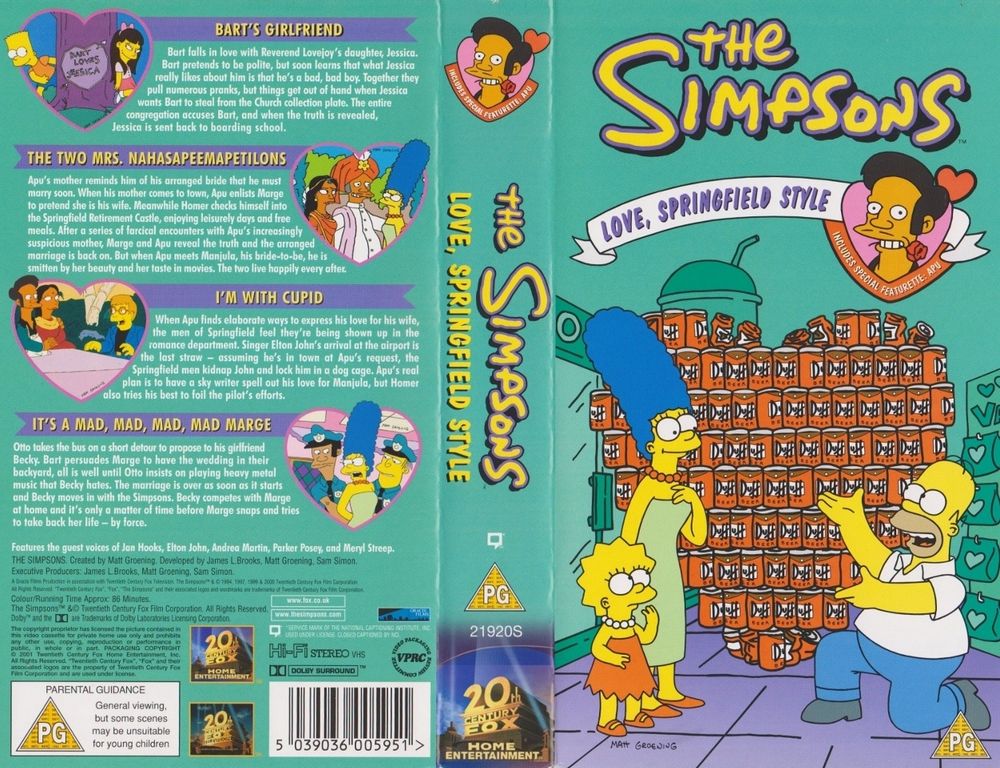 Кассета VHS The Simpsons Love, Springfield Style