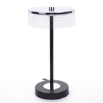 8203/1TL LEDIO LN25 393 серебро/черный/прозрачный, металл/акрил Настольная лампа LED 7W 400К 220V SATIANA