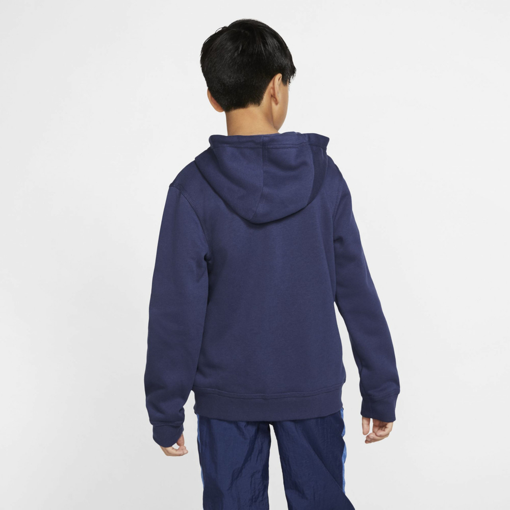 Кофта для мальчика теннисная Nike NSW Hoodie FZ Club B - небесный