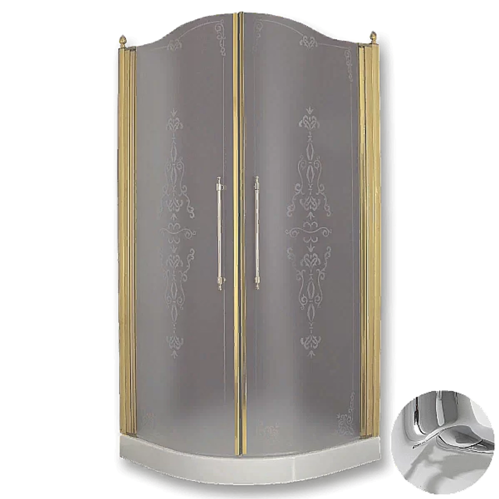 Душевой уголок Migliore Diadema ML.DDM-22.790.TR.CR 90x90 стекло прозрачное с рисунком/профиль хром