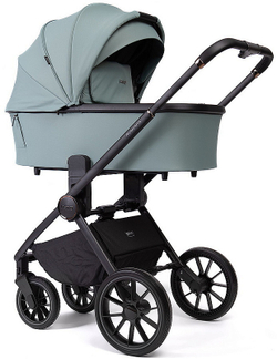 Детская коляска Peppy Monaco 2 в 1 Mint (мятный), рама черная