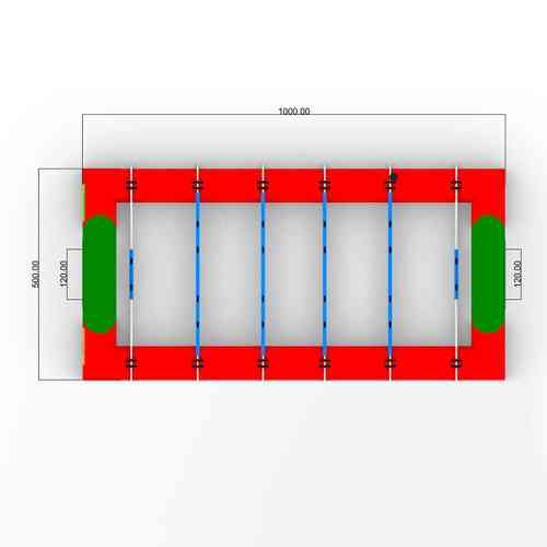 Надувное футбольное поле «Кикер», 10*10*2 м
