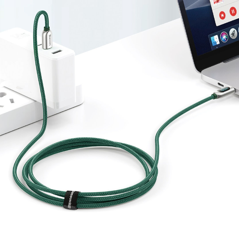 Type-C Кабель Baseus Display Fast Charging Data Cable Type-C to Type-C 100W - Green