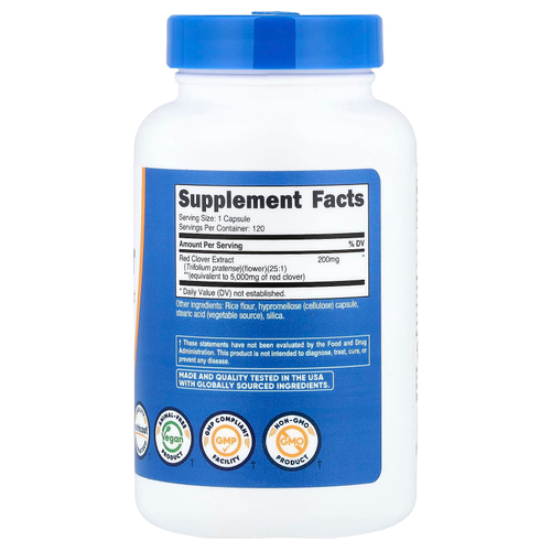 Nutricost, красный клевер, 120 капсул (200 мг в 1 капсуле)