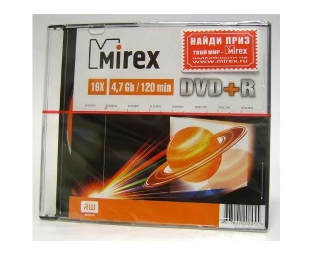 Диск Mirex DVD-R 4,7Gb 16x slim