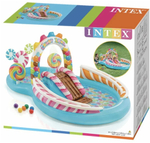 Детский надувной бассейн Intex 57149 с кругами и шарами, объём 168 л, бирюзовый