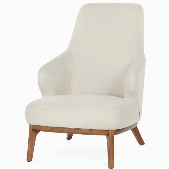 Кресло Malva с высокой спинкой, бежево-серое