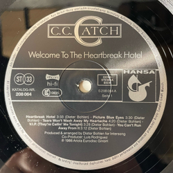 Винтажная виниловая пластинка LP C.C. Catch, Welcome To The Heartbreak Hotel (Германия 1986)