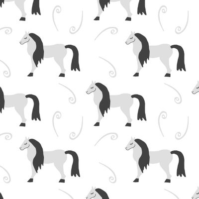 Бесшовный принт c лошадьми