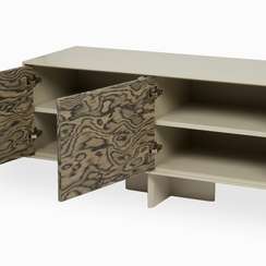 ТВ-Тумба Maleka 220 см, серый меламин