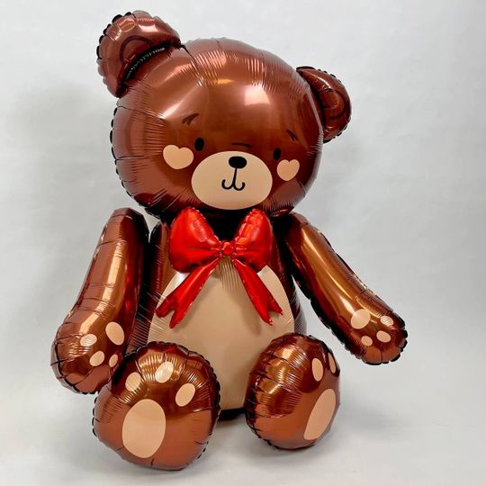 Мишка сидячий с бантом 89см. (не летает)