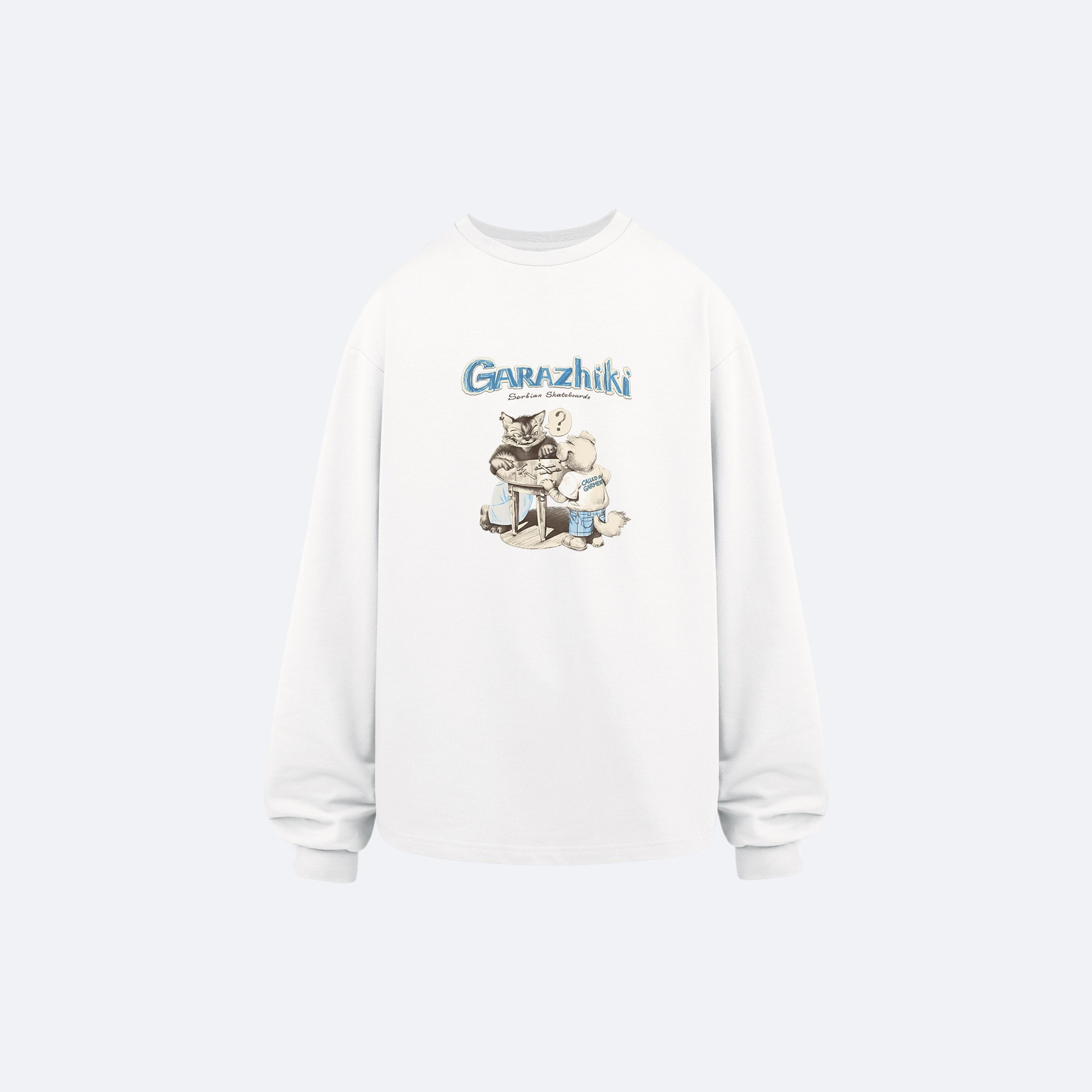 Лонгслив Called a Garment Garazhiki (white) артикул: - купить в магазине Дайс