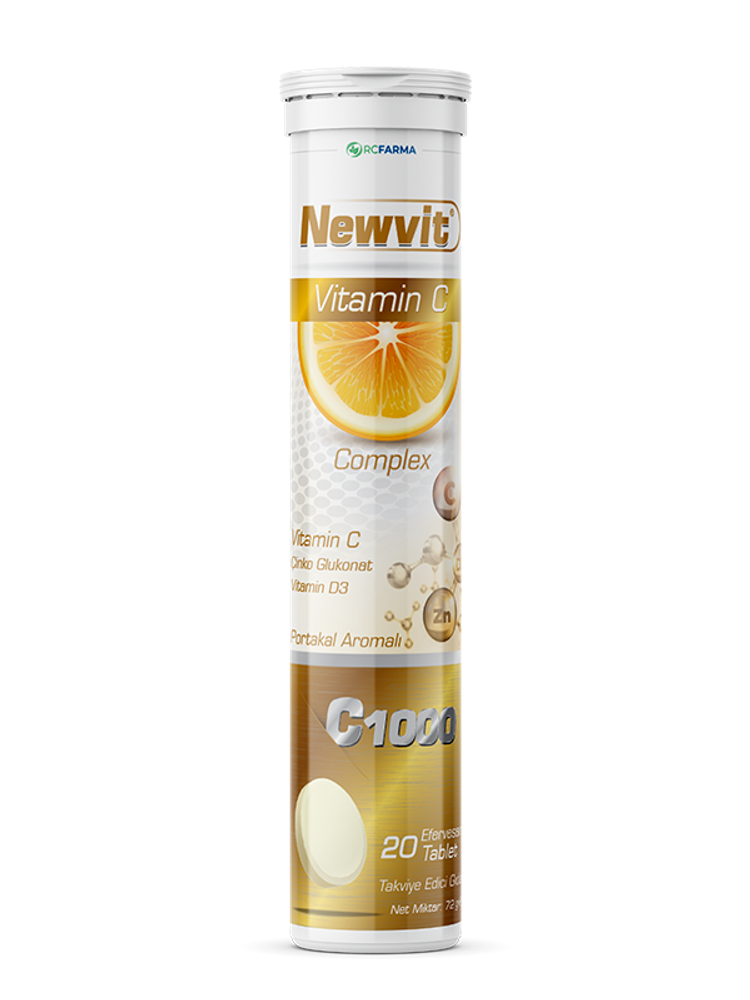 Комплекс витамина C Newvit, шипучие таблетки, 20 штук