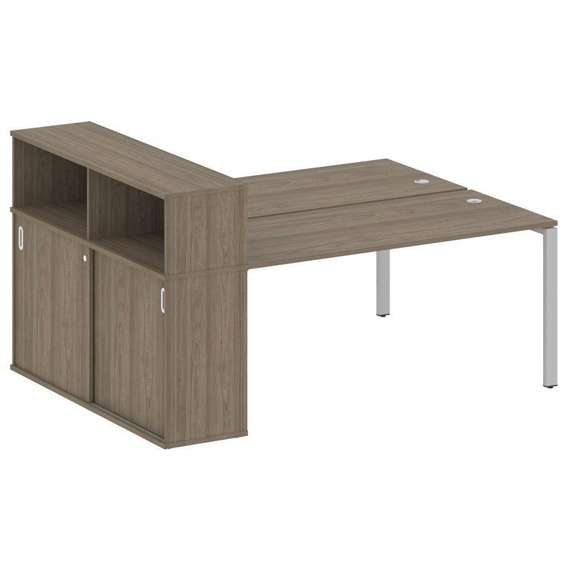 Метал Систем Рабочая станция с шкафом-купе на П-образном м/к БП.РС-СШК-2.4 Т