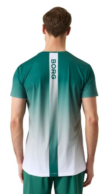 Мужская теннисная футболка Bjorn Borg Ace Printed - dark green/fading