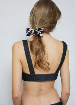 Бант-бабочка из цветного твида